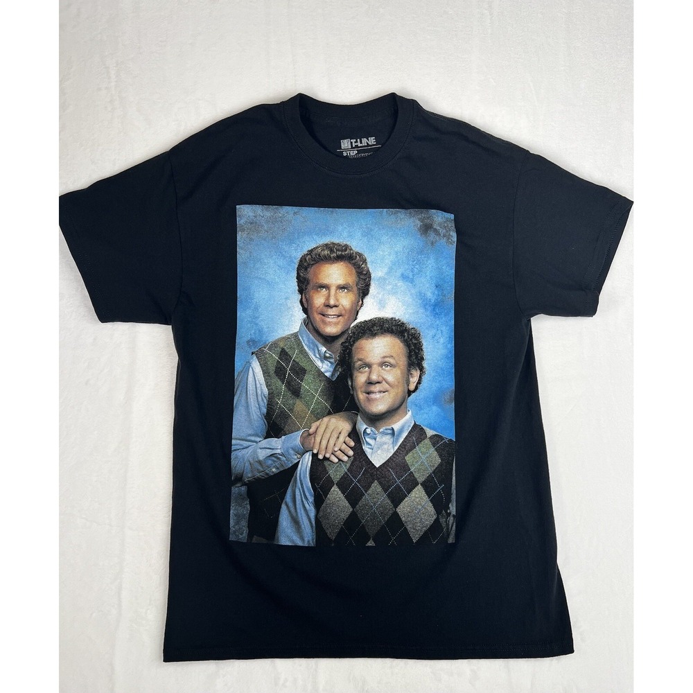 Men's Movie Tee "Step Brothers" Black Short Sleeve T Shirt Will Ferrell Size Med